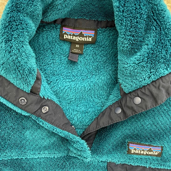 Patagonia Retool Snap-T Pullover Fleece Aqua Blue Size XS - Picture 8 of 9